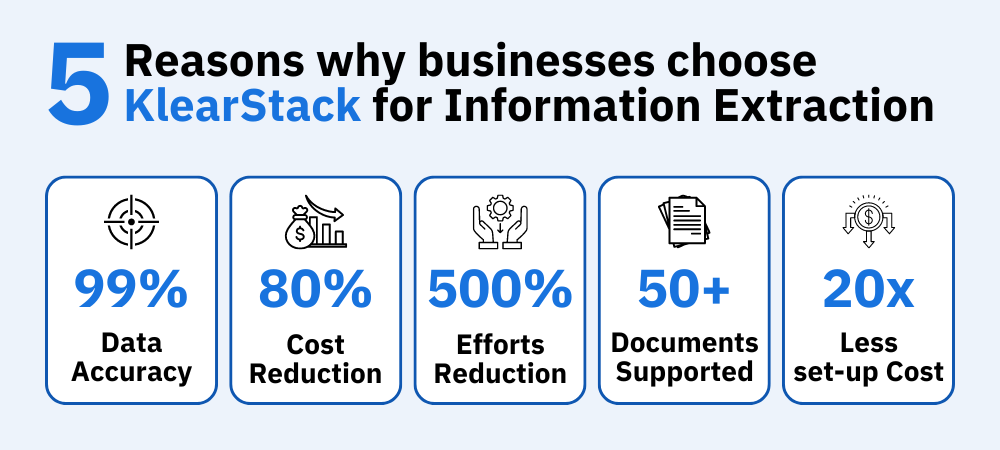 why businesses choose KlearStack for Information Extraction