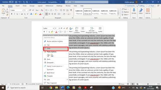 How to Combine Word Documents through Copy & Paste