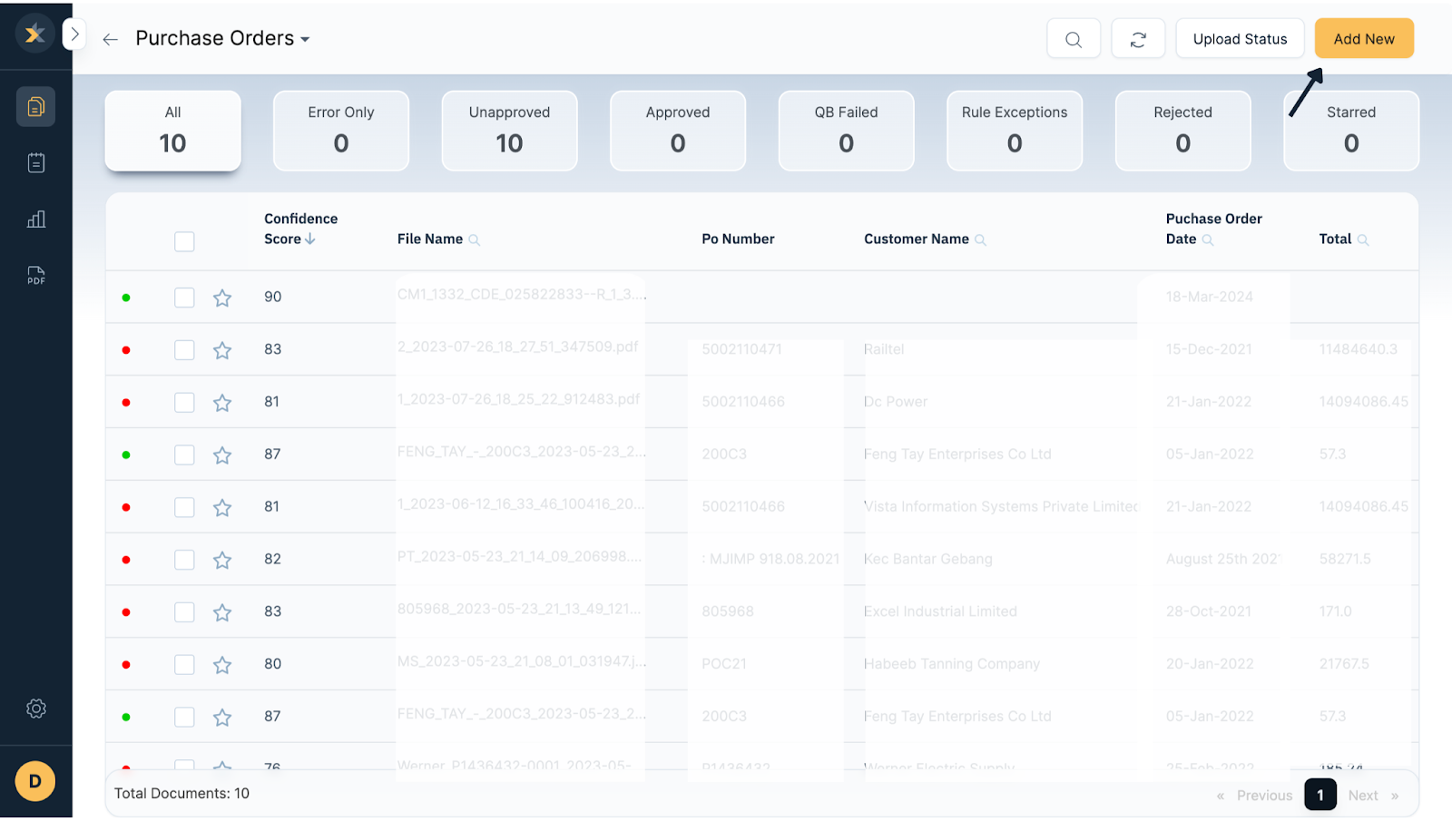 Extract Data from Purchase Orders - klearstack