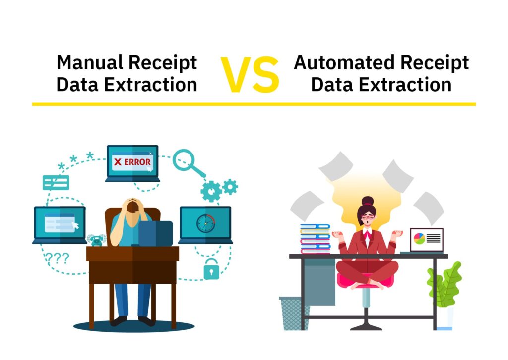 Manual Receipt Data Extraction vs Automated Receipt Data Extraction