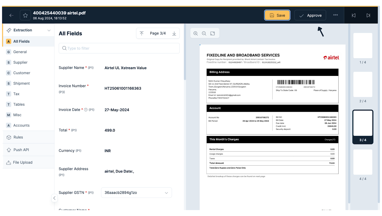 Automated Data Extraction From Utility Bills with KlearStack 