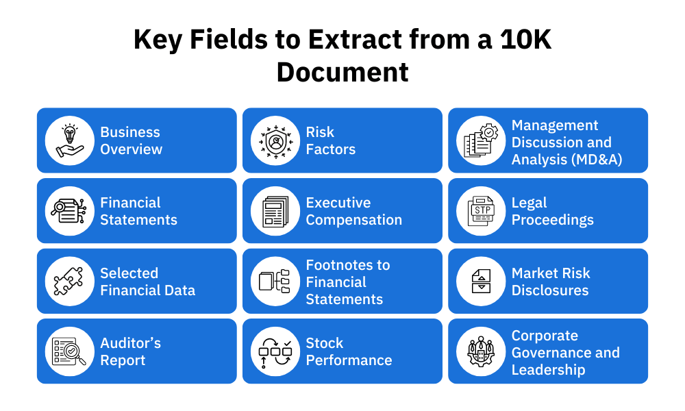 Key Fields to Extract from a 10K Document